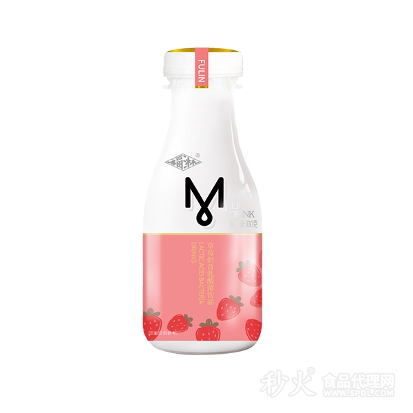 福淋草莓奶昔乳酸菌饮品330g