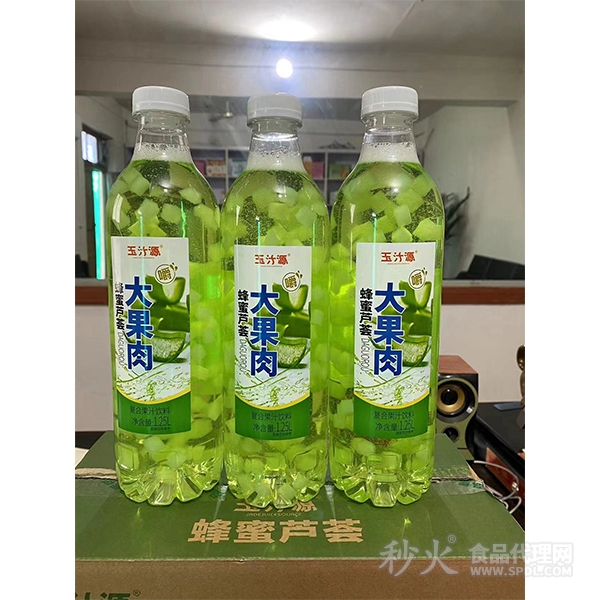 玉汁源蜂蜜芦荟大果肉复合果汁饮料1.25L