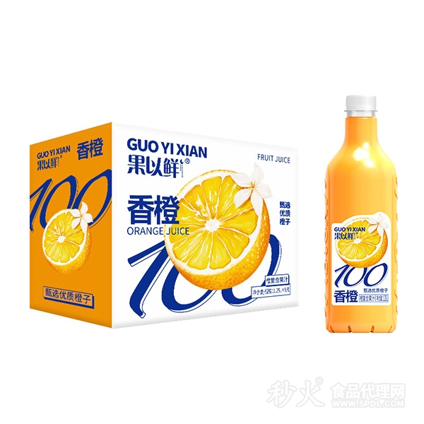 果以鲜香橙复合果汁1.25L