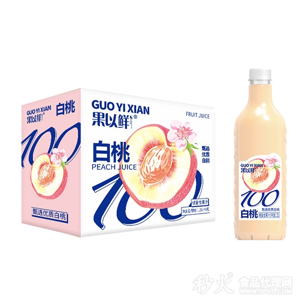 果以鲜白桃复合果汁1.25L