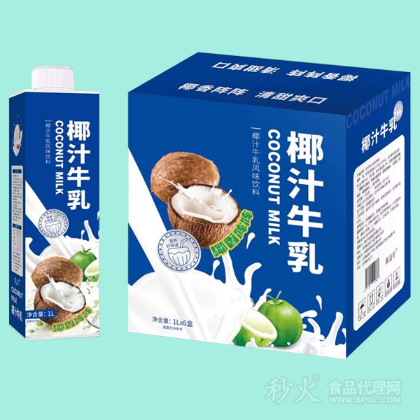 琪益軒椰汁牛乳飲料1LX6盒