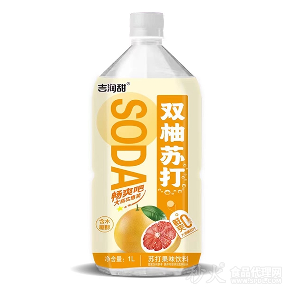 吉润甜双柚苏打果味饮料1L