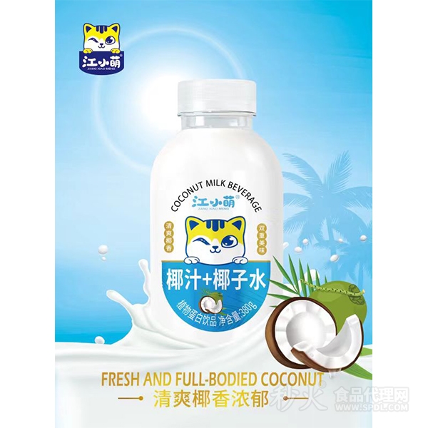 江小萌椰子水植物蛋白饮品380g