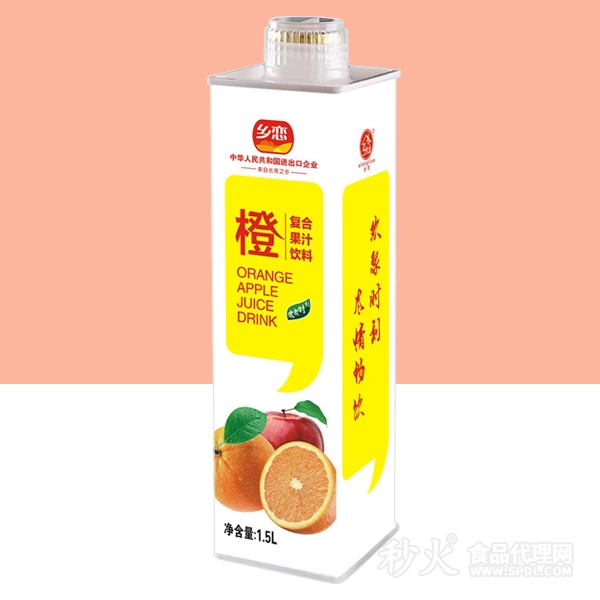 乡恋橙汁复合果汁饮料方盒1.5L