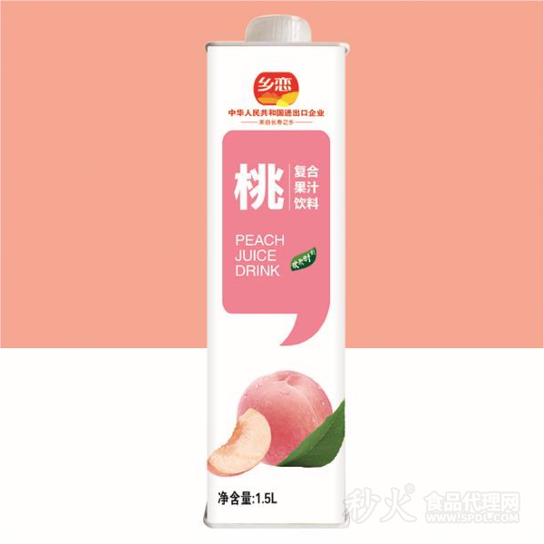 乡恋桃汁复合果汁饮料方盒1.5L