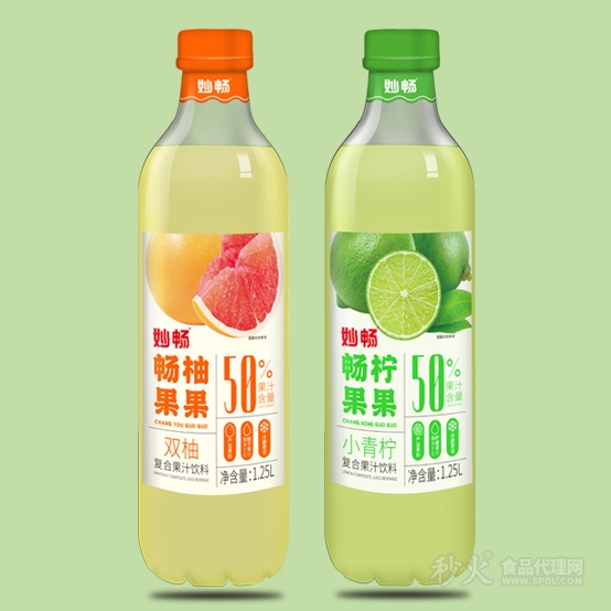 妙畅双柚/小青柠复合果汁饮料1.25L