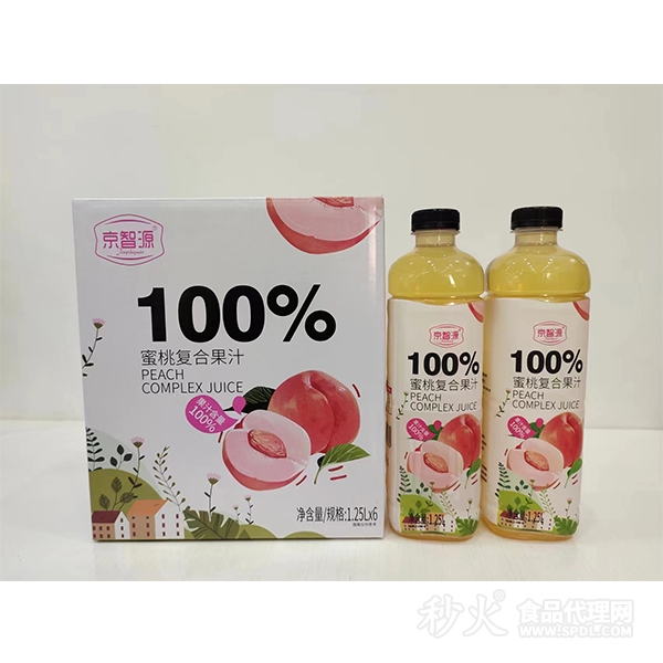 京智源蜜桃复合果汁1.25LX6瓶