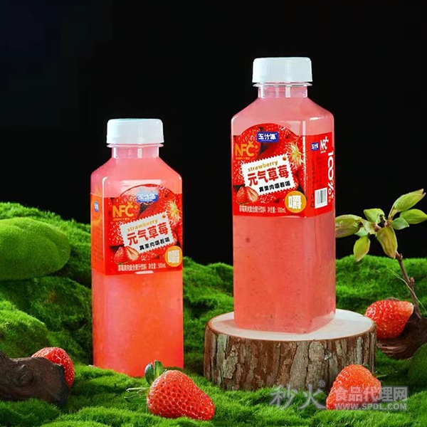 玉汁源草莓果肉复合果汁饮料500ml