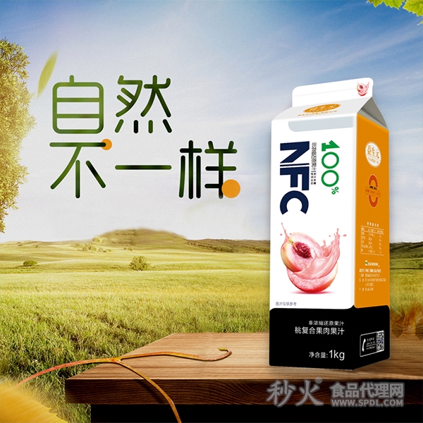 益生元NFC果汁桃复合果肉果汁餐饮果汁1kg