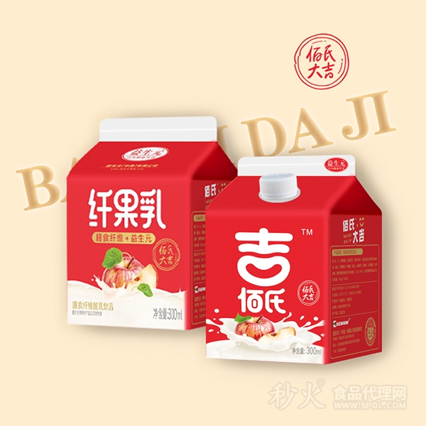 益生元佰氏大吉膳食纖維酸乳飲品屋頂盒300ml