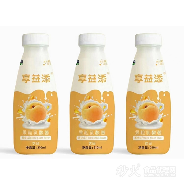 享益添果粒乳酸菌饮品黄桃味310ml