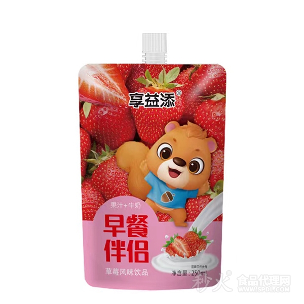 享益添草莓风味饮品250ml