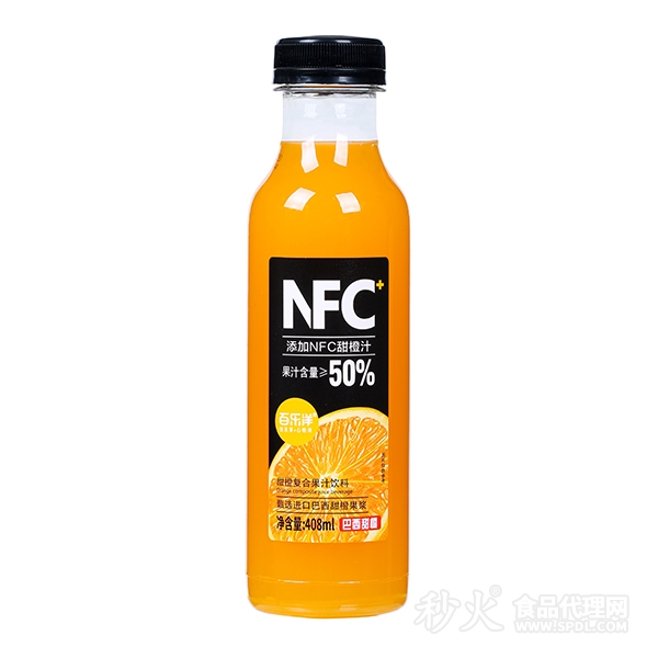 百乐洋NFC甜橙复合果汁饮料408ml