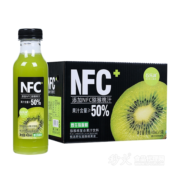 百乐洋NFC猕猴桃复合果汁饮料408mlx15瓶