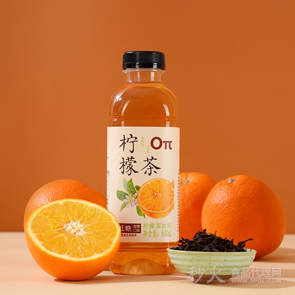 檸檬茶飲料橙子口味600ml/瓶