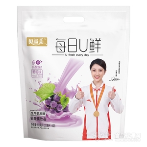 貝益美每日U鮮乳酸飲品葡萄味800ml