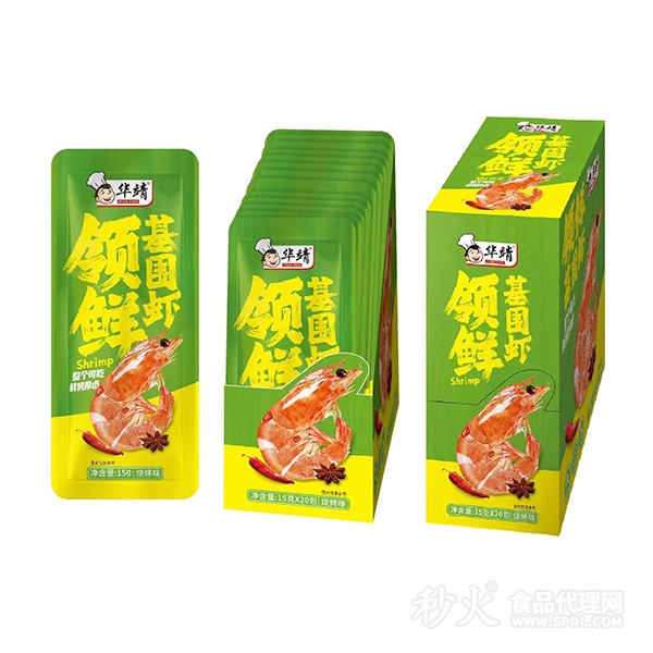 华靖领鲜基围虾烧烤味15gX20包