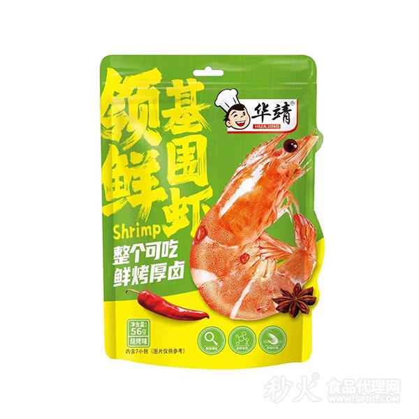 华靖领鲜基围虾烧烤味56g
