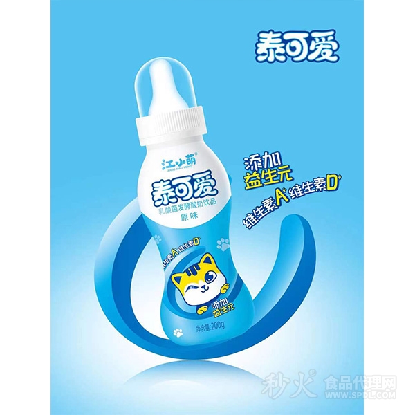 江小萌泰可爱乳酸菌发酵酸奶饮品原味200g