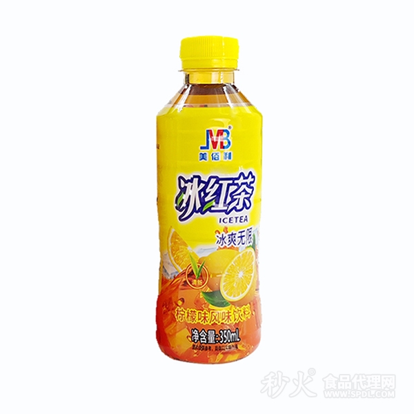 美百利冰红茶柠檬风味饮料350ml