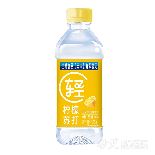 三精柠檬苏打无汽苏打果味饮料350ml
