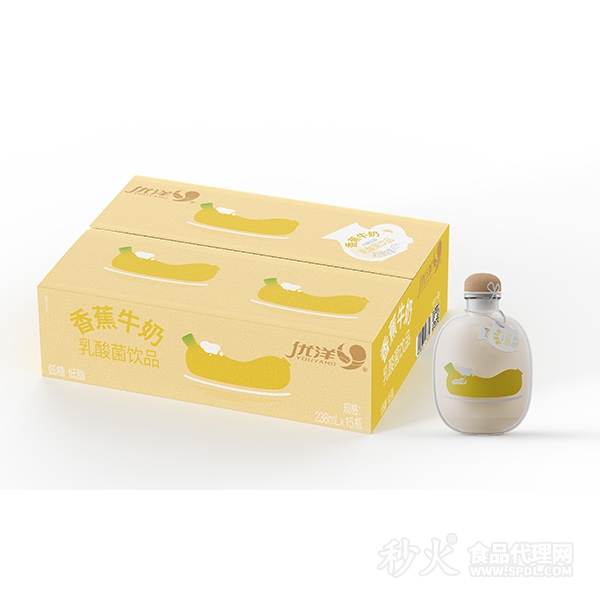 优洋香蕉牛奶乳酸菌饮品238mlx15瓶