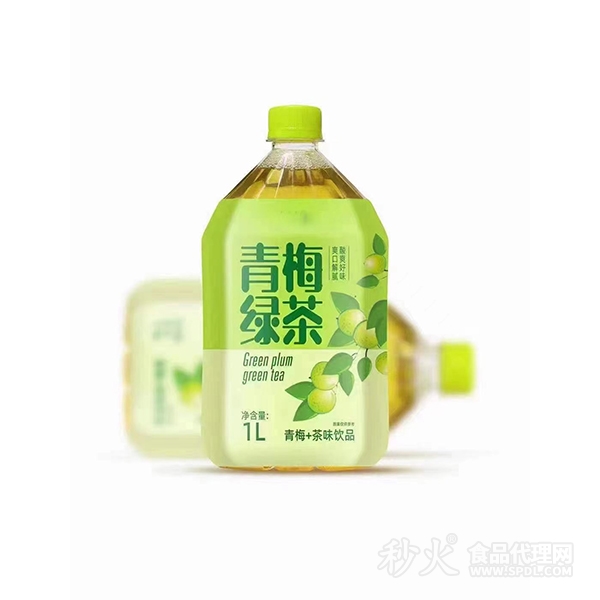 益知初青梅绿茶风味饮料1L