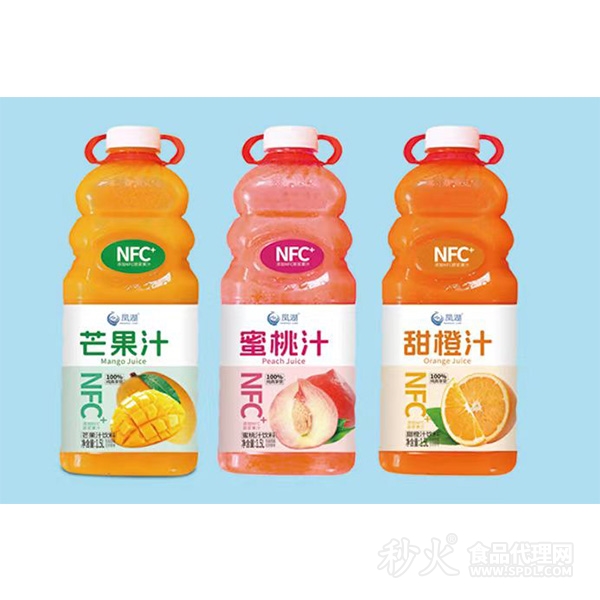 凤湖NFC芒果汁蜜桃汁甜橙汁饮料1.5L