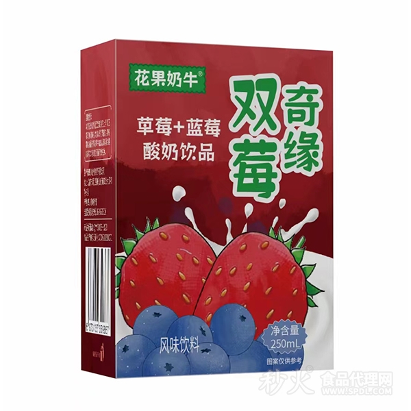 花果奶牛双莓奇缘风味饮料250ml