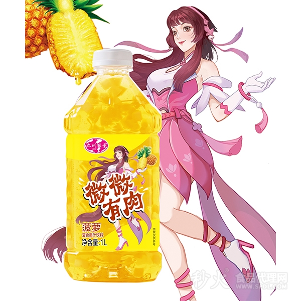 九州能量菠萝复合果汁饮料1L