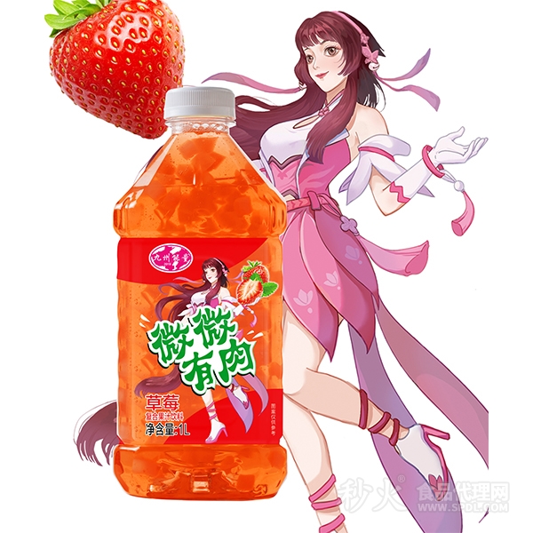九州能量草莓复合果汁饮料1L