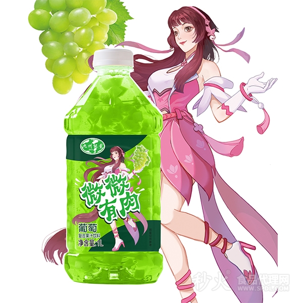 九州能量葡萄复合果汁饮料1L
