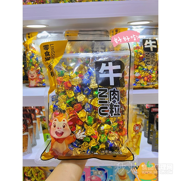 零食猴牛肉粒什锦味500g