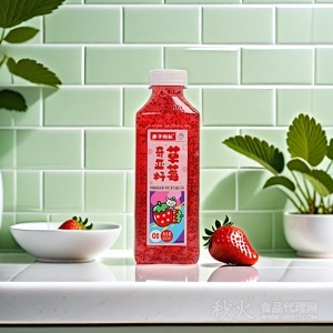 果子排队奇亚籽草莓果粒复合果汁饮料500ml