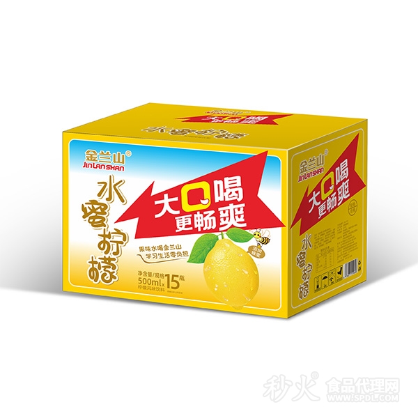 金兰山水蜜柠檬果味饮料500mlX15瓶