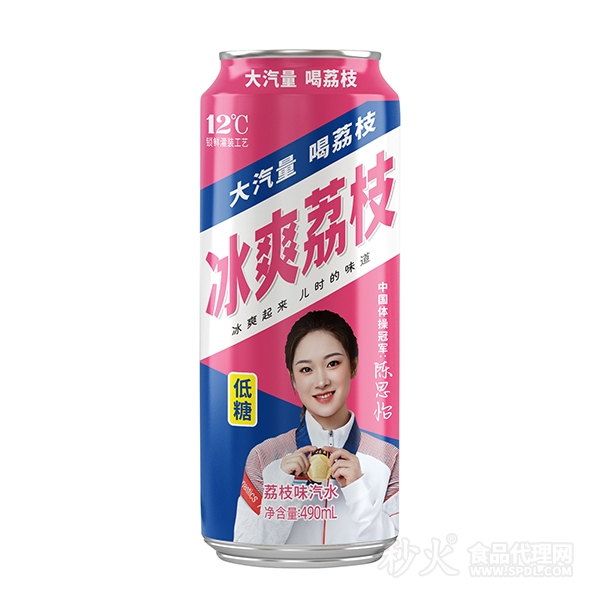 冰爽荔枝味汽水490ml