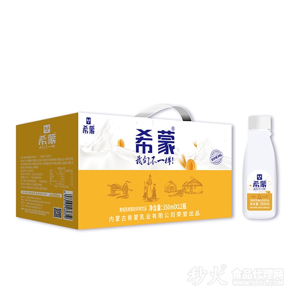 希蒙黄桃燕麦酸奶风味饮品350mlx12瓶