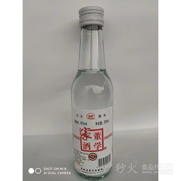 河北衡水家酒董学白瓶42°250ml