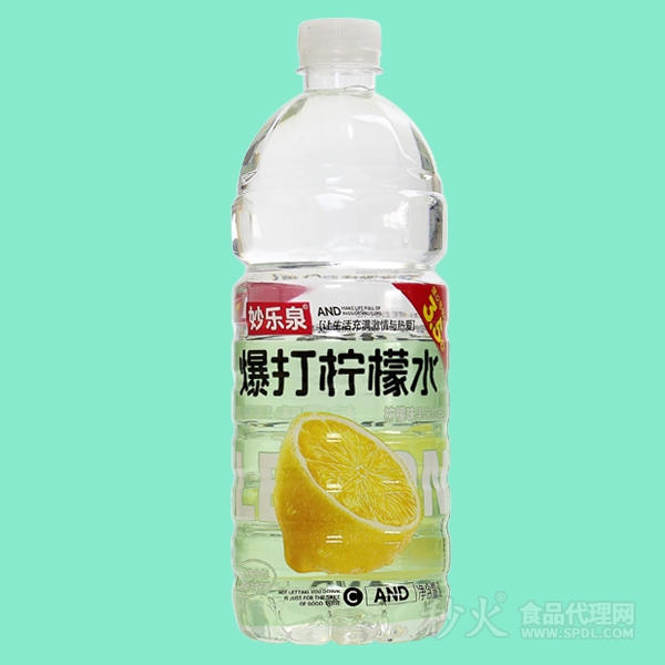 妙乐泉爆打柠檬水果味饮品1L