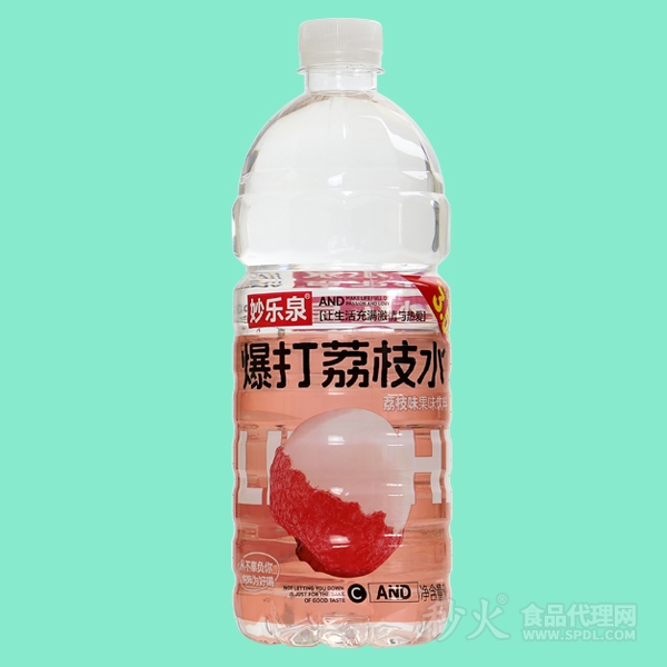 妙乐泉爆打荔枝水果味饮品1L