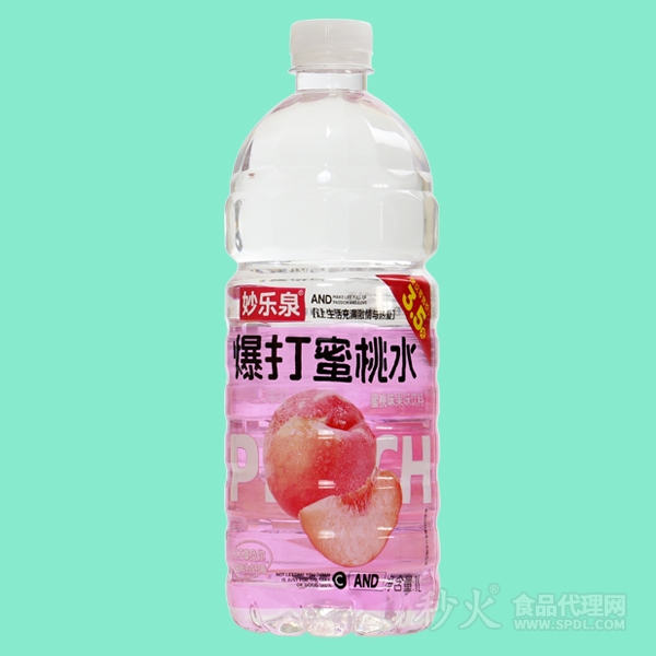 妙乐泉爆打蜜桃水果味饮品1L