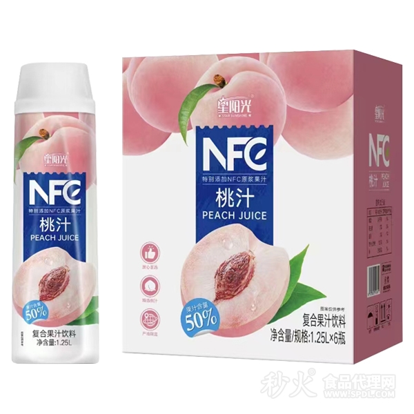 星阳光桃汁复合果汁饮料（含NFC）标箱