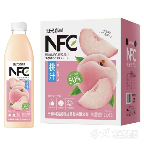 阳光森林桃汁复合果汁饮料（含NFC）标箱
