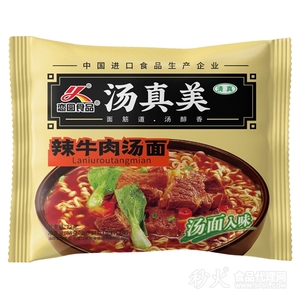 恋圆食品汤真美辣牛肉汤面袋装72g