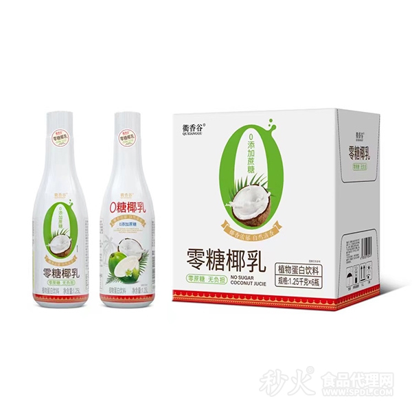 衢香谷零糖椰乳植物蛋白饮料1.25kgx6瓶