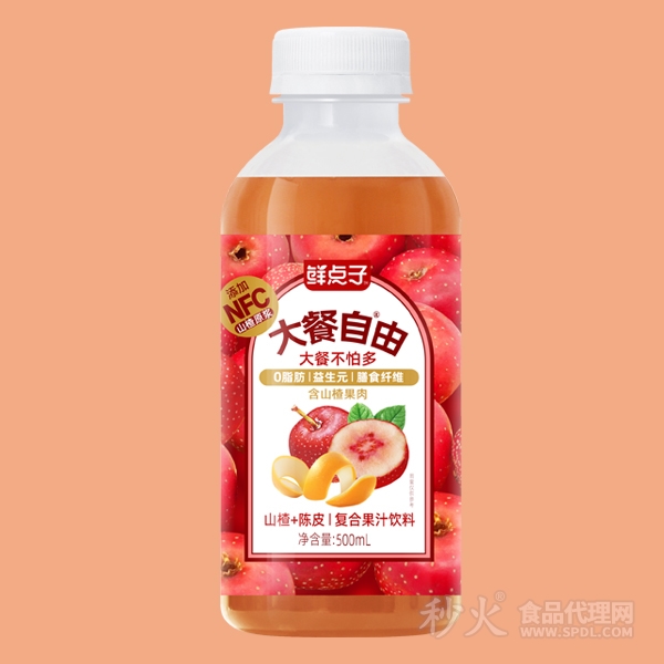 鲜点子大餐自由山楂陈皮复合果汁饮料500ml
