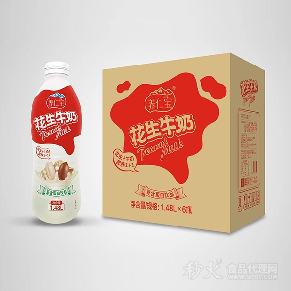 养仁宝花生牛奶复合蛋白饮品1.48Lx6瓶