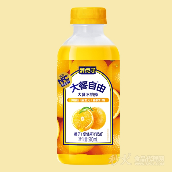 鲜点子大餐自由橙子复合果汁饮品500ml