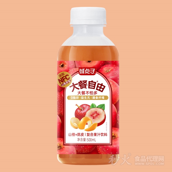 鲜点子大餐自由山楂陈皮复合果汁饮料500ml