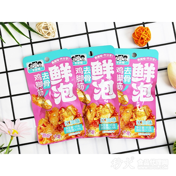 享食帮红油味去骨鸡脚筋15g